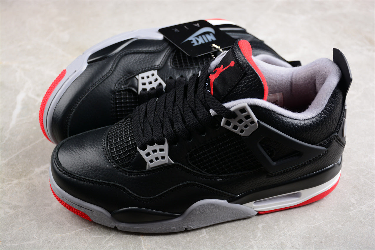 Air Jordan 4 Retro ‘Bred Reimagined’ close up pair