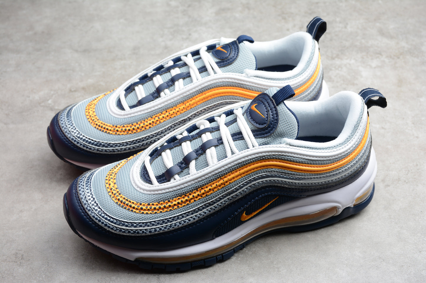 Nike Air Max 97 ‘Navy Laser Orange’ close up both