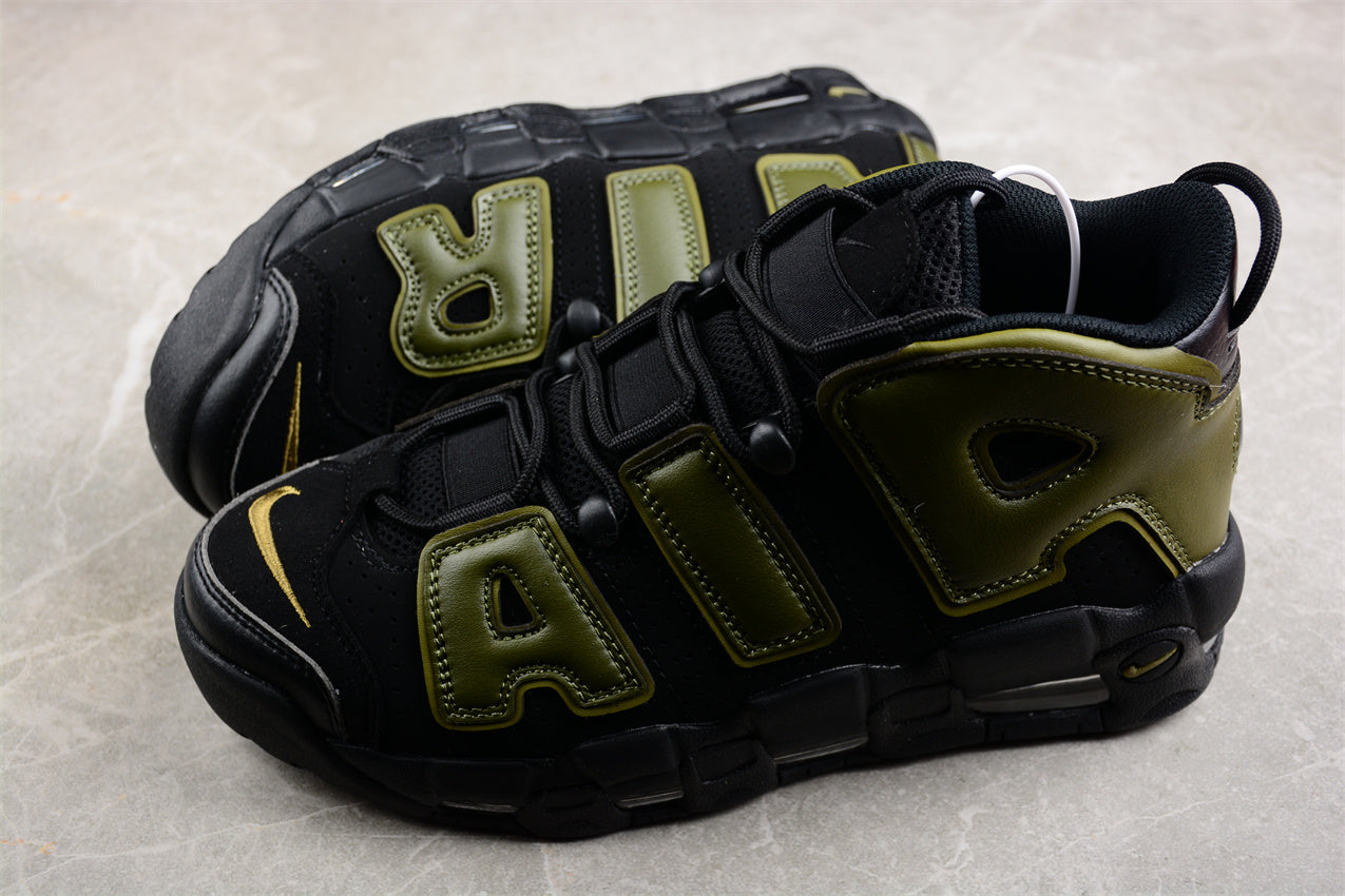 Nike Air More Uptempo ‘96 Rough Green’ close up both
