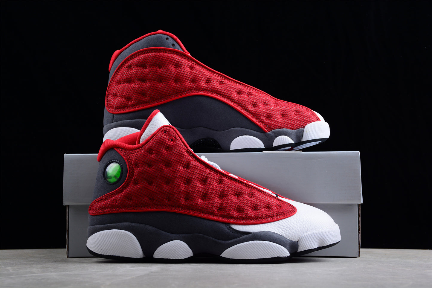 Air Jordan 13 Retro 'Red Flint' close up both