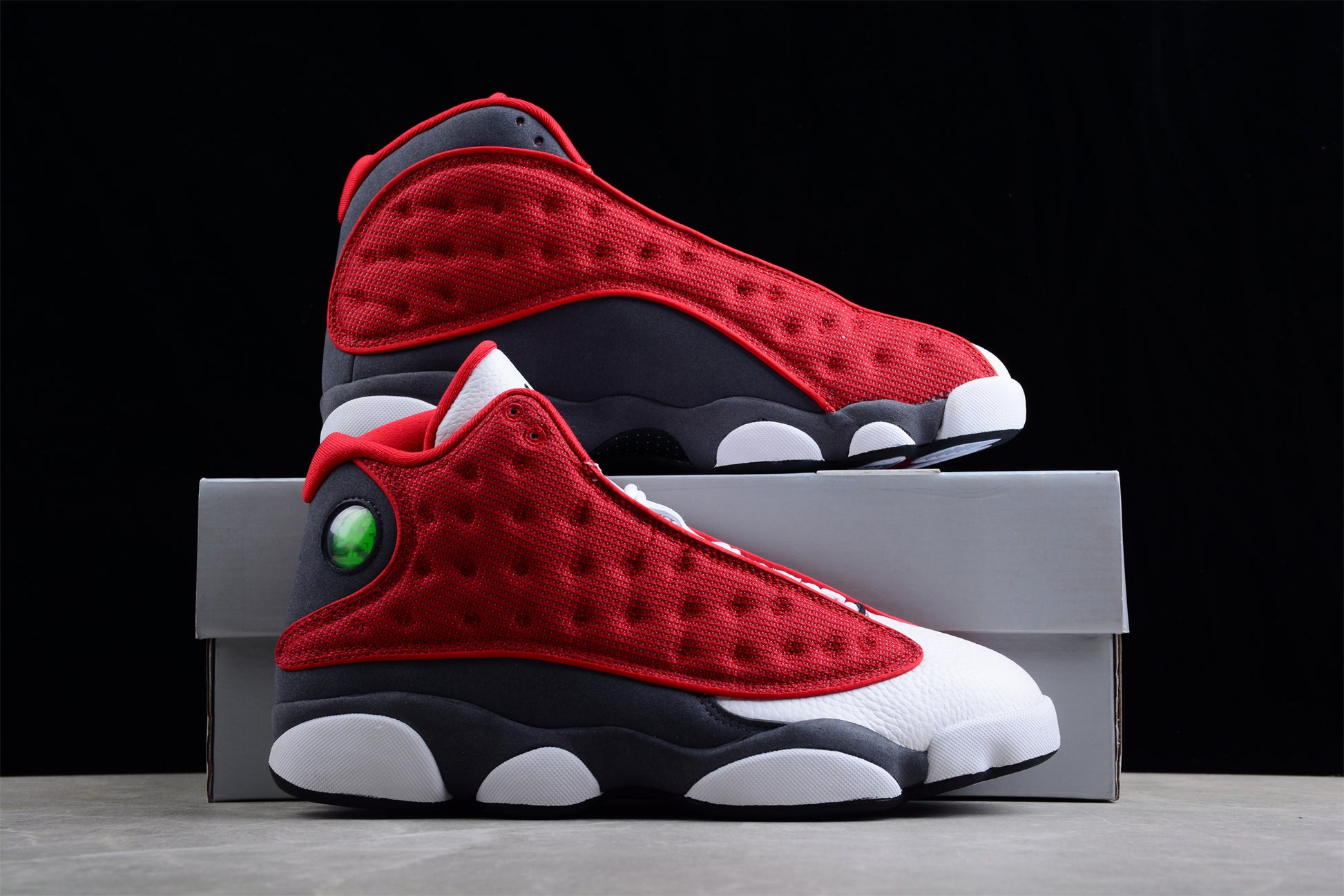 Air Jordan 13 Retro 'Red Flint' close up both