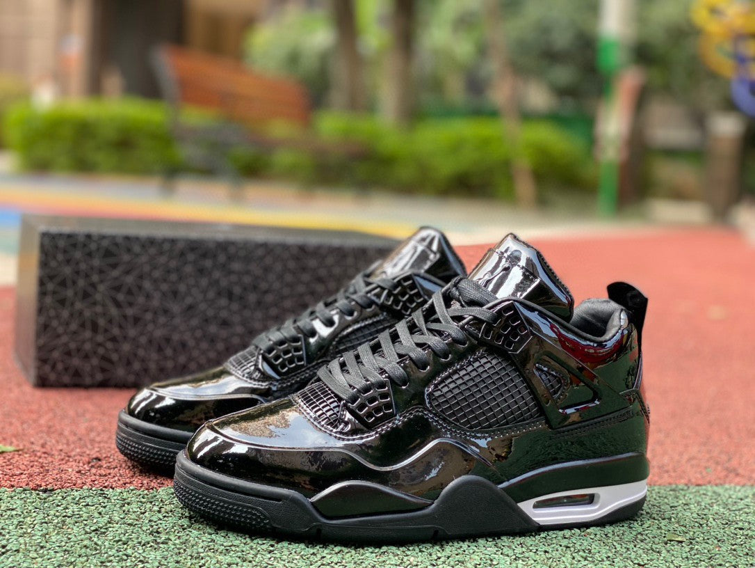 Air Jordan 4 Retro ’11LAB4-Black’ close up both