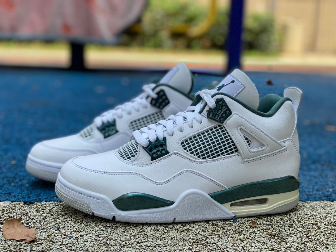 Air Jordan 4 Retro ‘Oxidized Green’ close up both