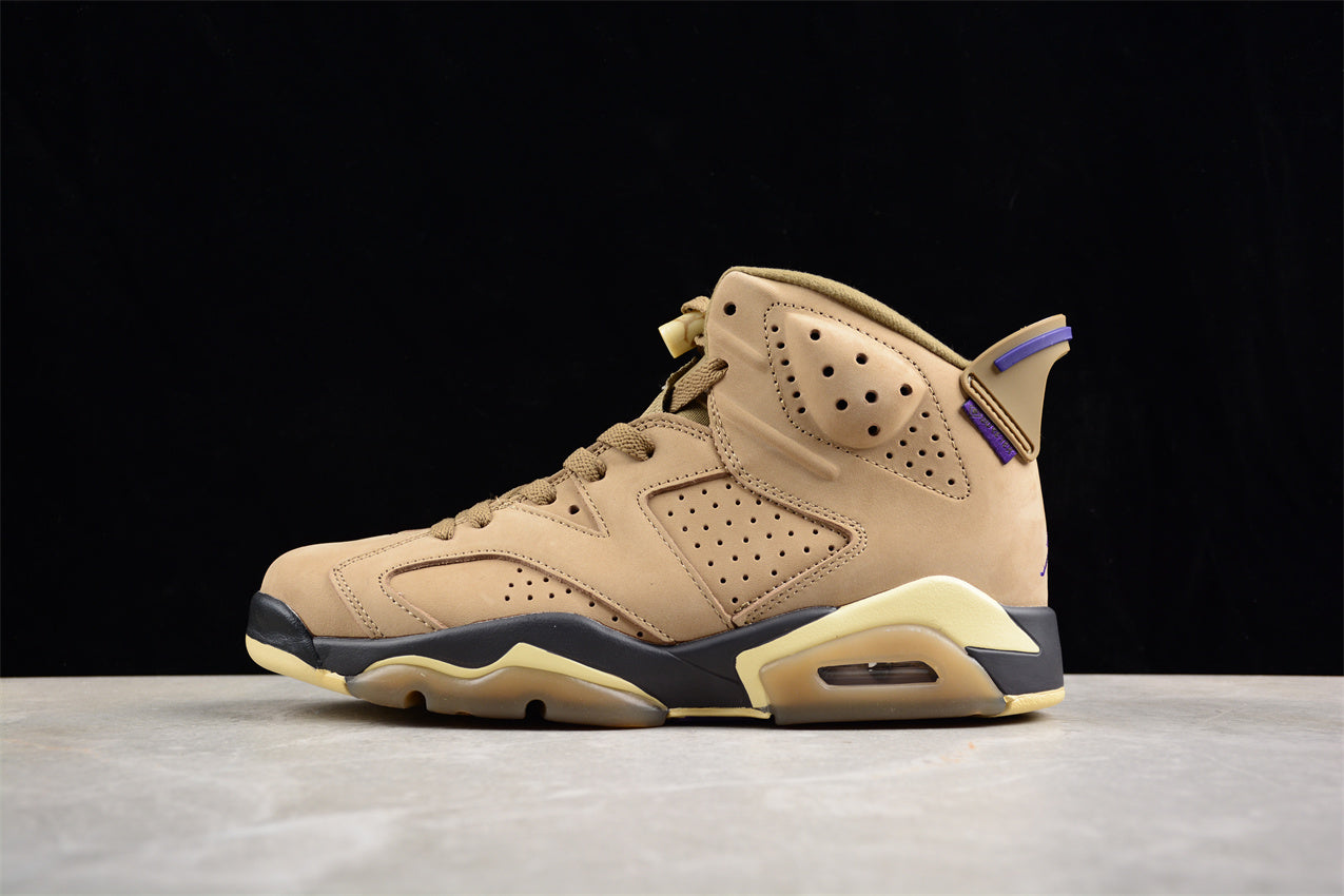 Air Jordan 6 Retro GORE-TEX ‘Brown Kelp’ close up