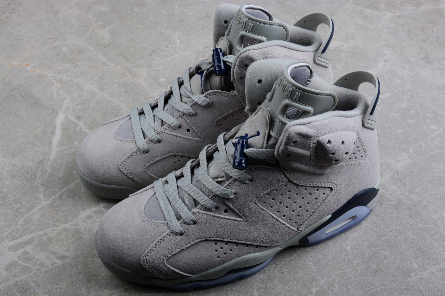 Air Jordan 6 Retro ‘Georgetown’ close up both