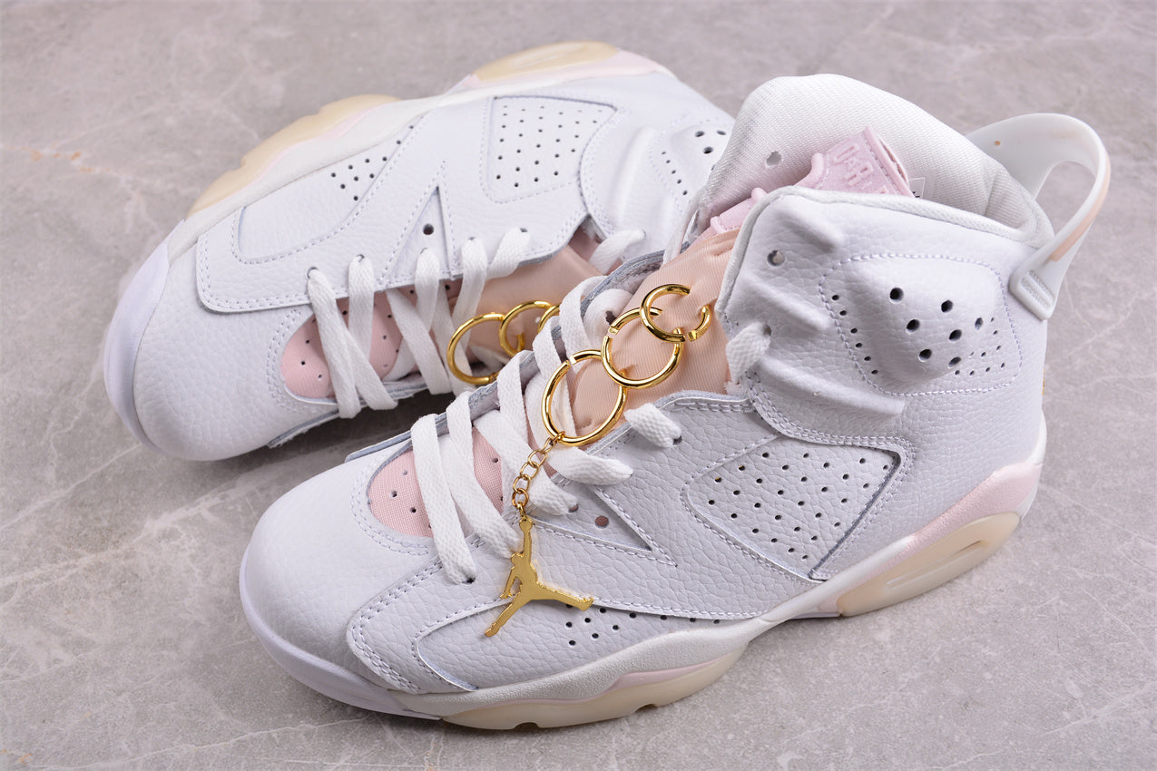 Air Jordan 6 Retro ‘Gold Hoops’ close up both