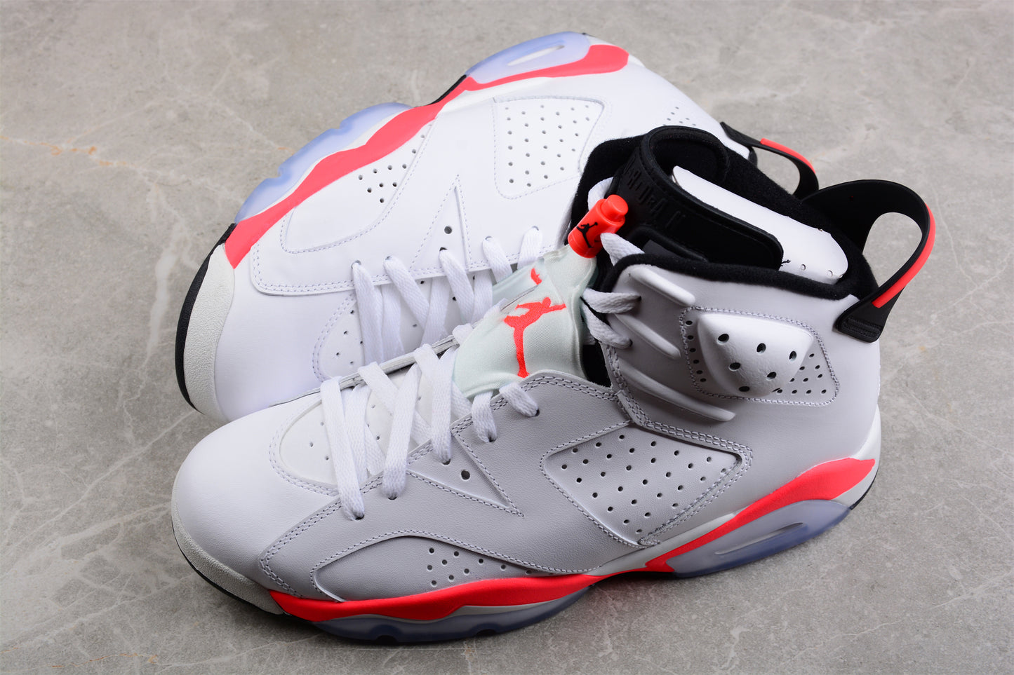Air Jordan 6 Retro ‘Infrared White’ close up both