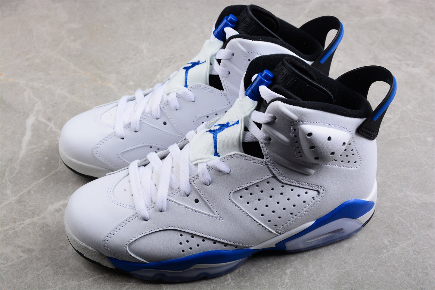 Air Jordan 6 Retro ‘Sport Blue’ close up both