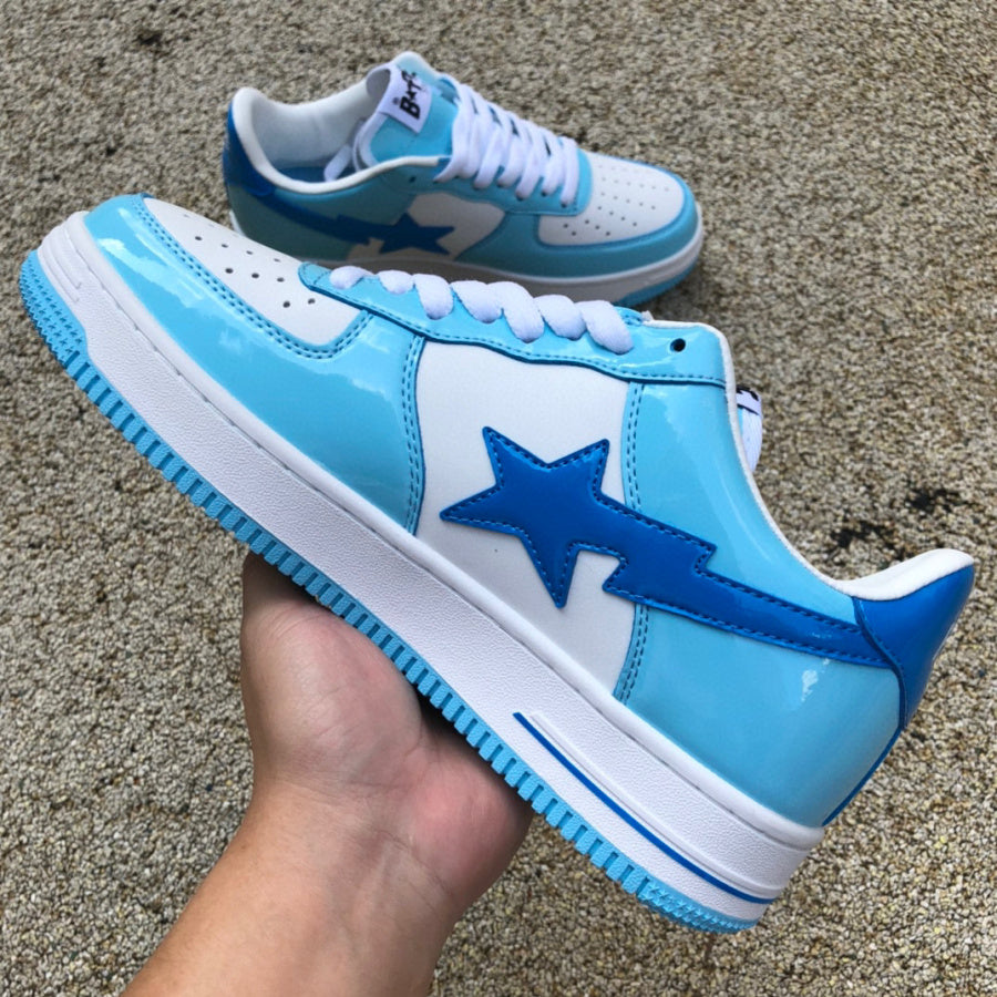 BAPE SK8 STA ‘White/Blue’ close up