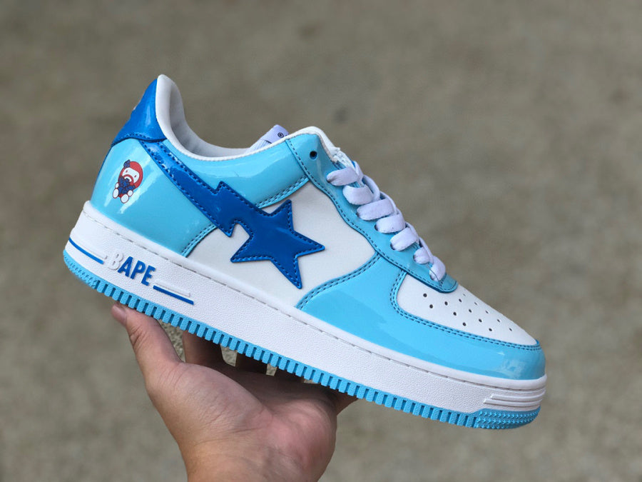 BAPE SK8 STA ‘White/Blue’ close up right