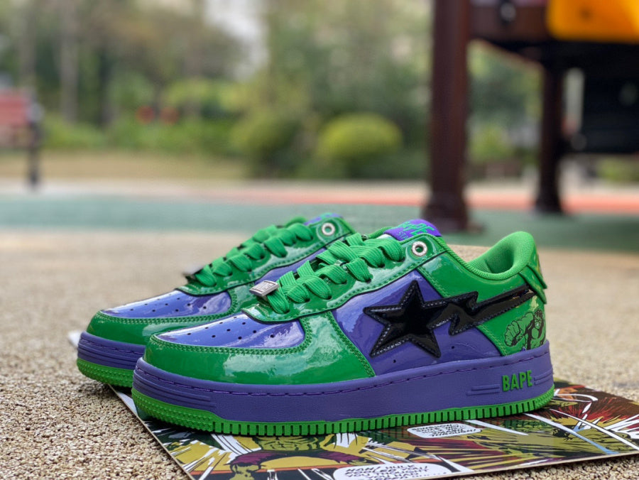 Marvel x Bapesta ‘Hulk’ close up both