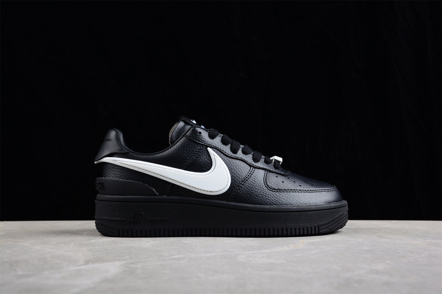 AMBUSH x Nike Air Force 1 Low 'Black' close up right