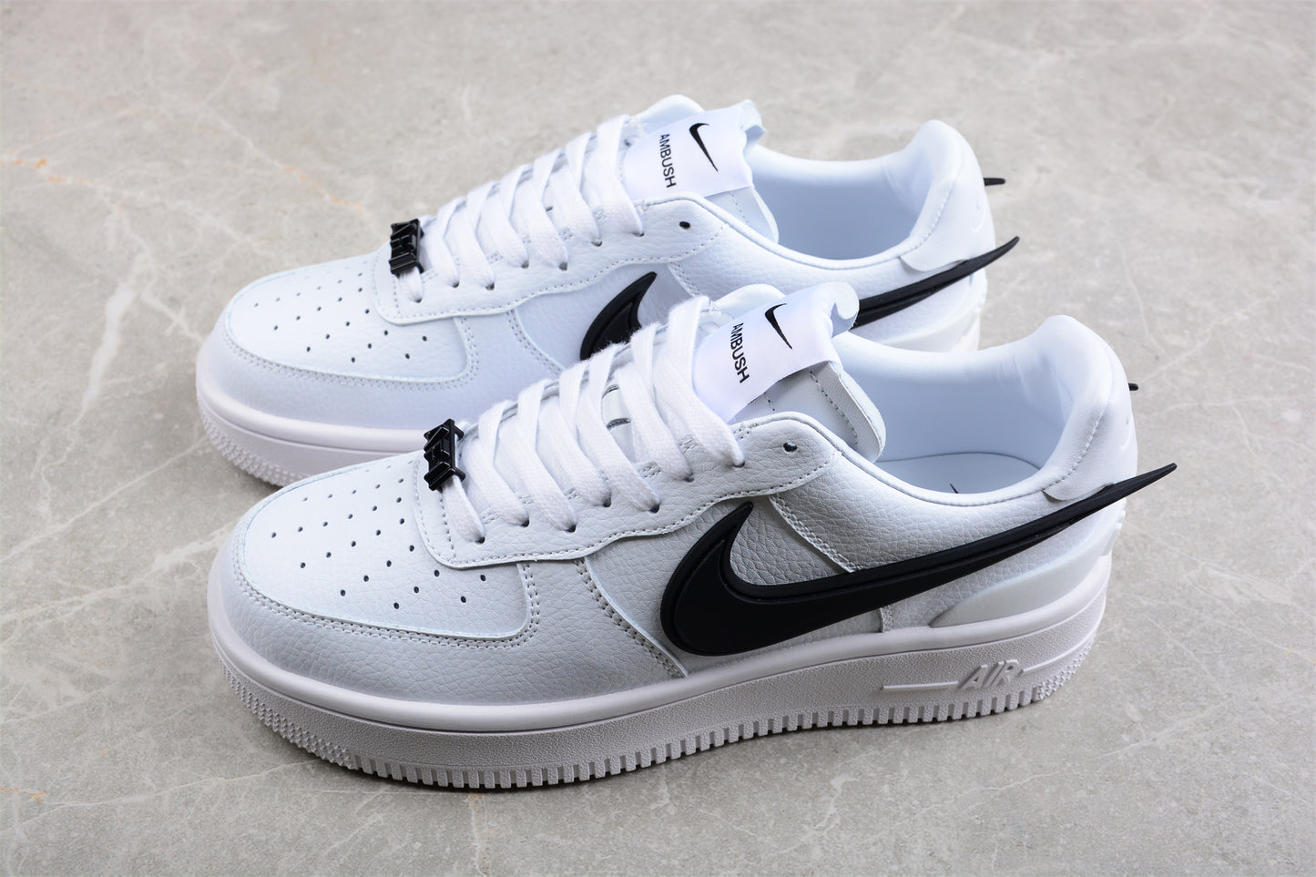 AMBUSH x Nike Air Force 1 Low 'Phantom' close up both