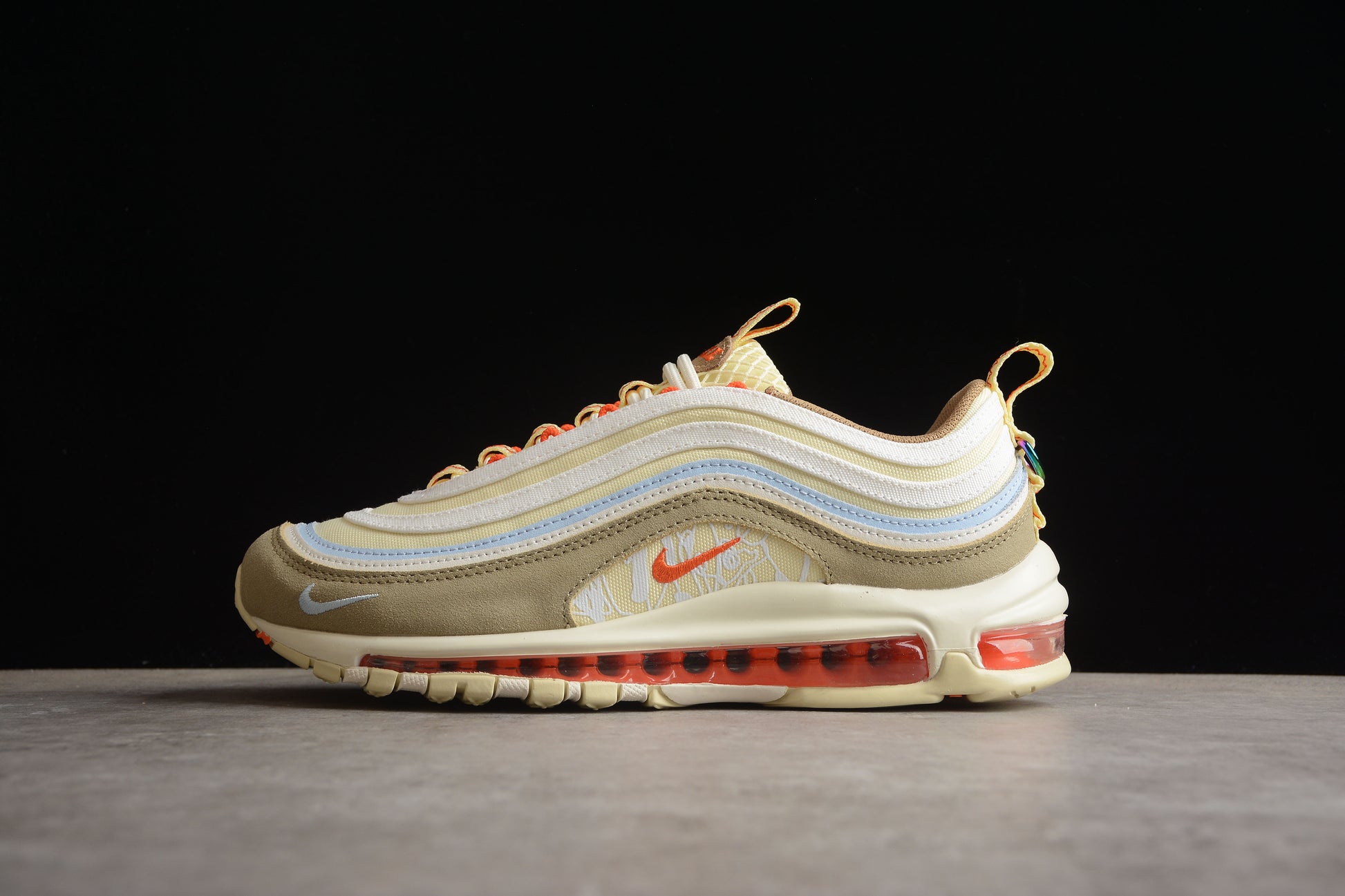 Nike Air Max 97 Alabaster/Safety Orange-Sail close up