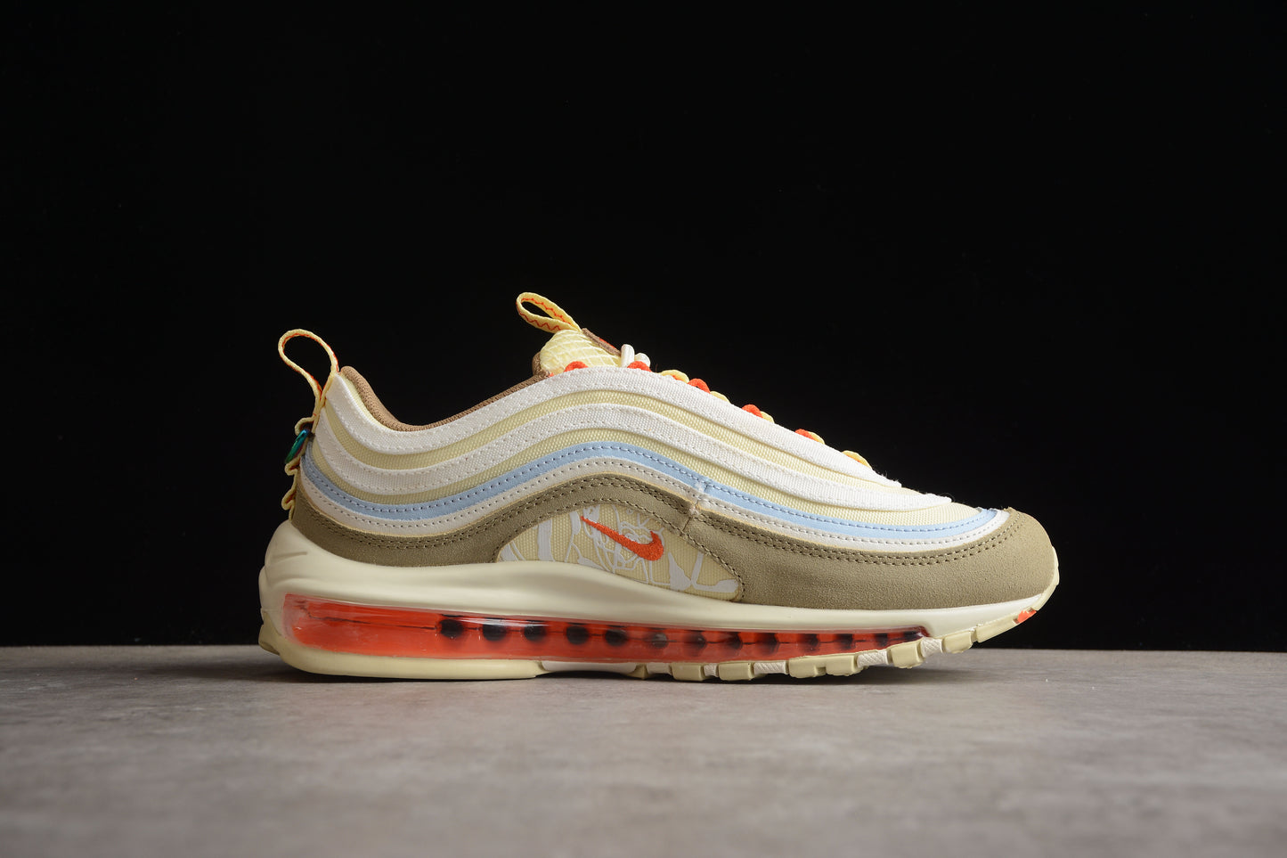 Nike Air Max 97 Alabaster/Safety Orange-Sail close up right