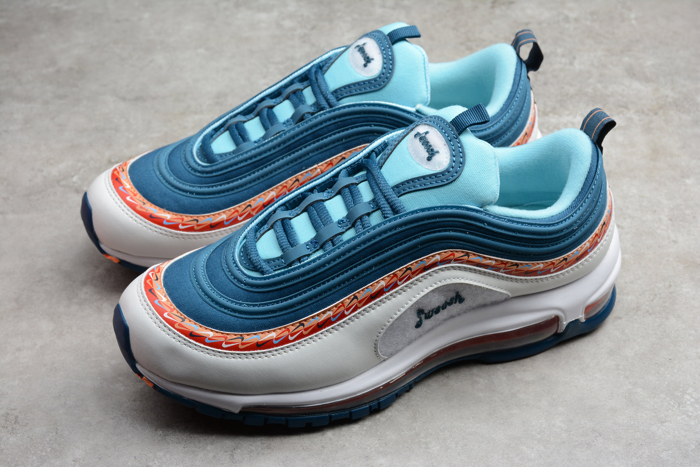 Nike Air Max 97 Blue Force/Summit White close up both
