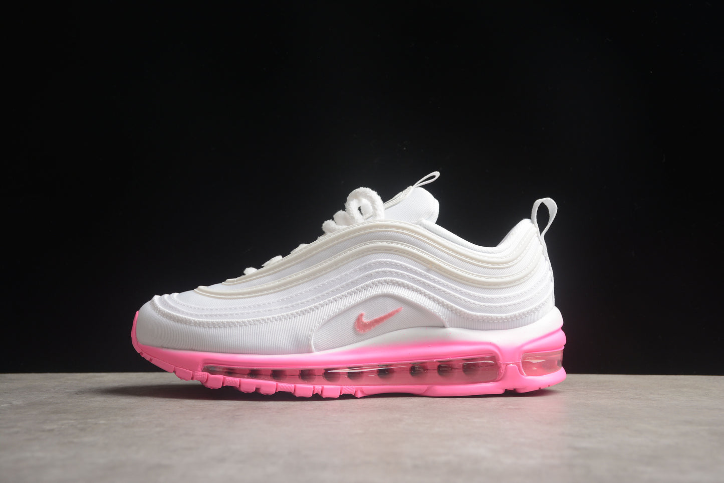 Nike Air Max 97 SE ‘Chenille Swoosh - Pink Foam’ close up