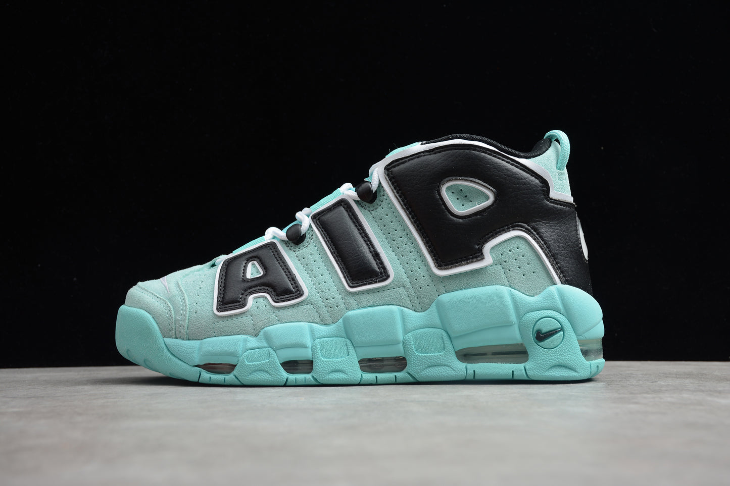 Nike Air More Uptempo ’96 QS Light Aqua’ close up