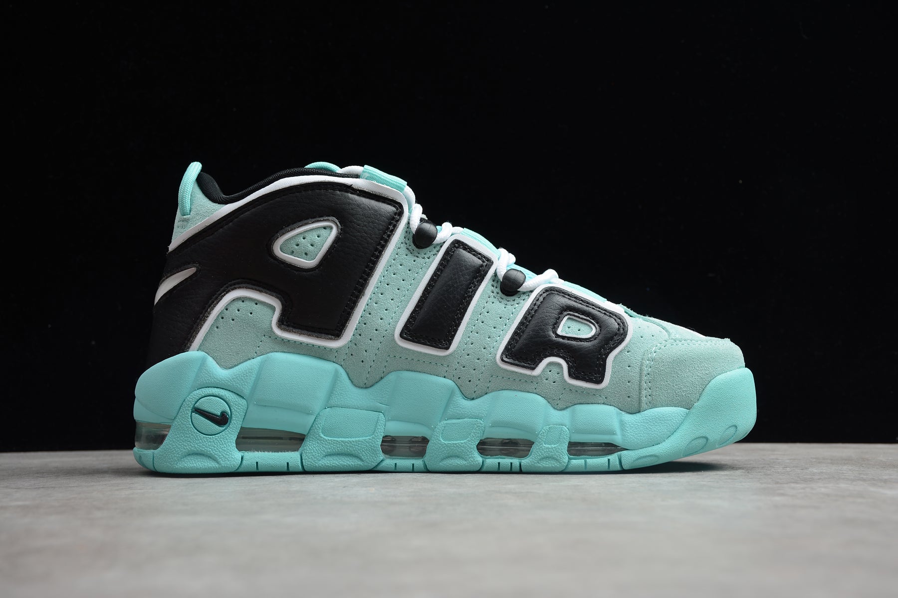 Nike Air More Uptempo ’96 QS Light Aqua’ close up right