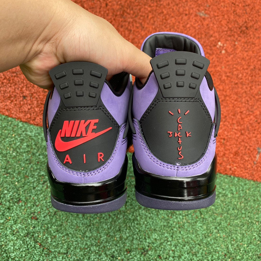 Travis Scott x Air Jordan 4 Retro ‘Purple Suede’ close up back